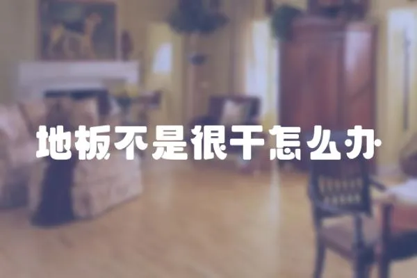地板不是很干怎么辦