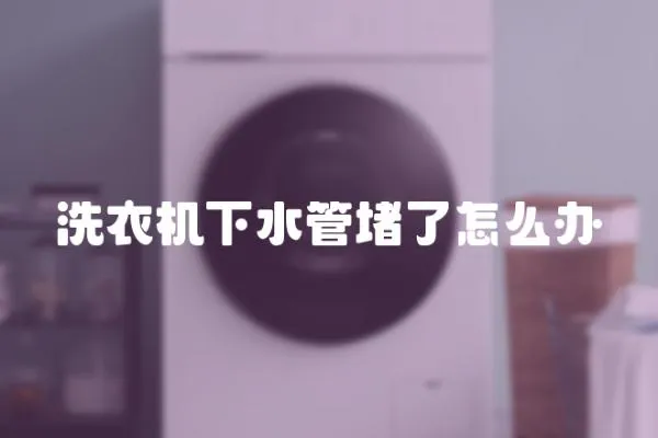 洗衣機(jī)下水管堵了怎么辦