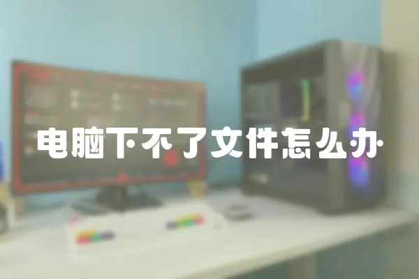 電腦下不了文件怎么辦