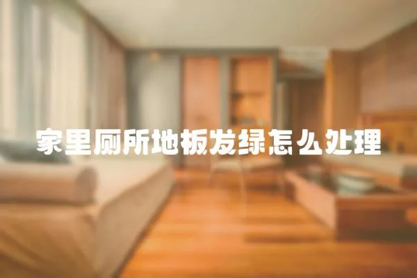 家里廁所地板發綠怎么處理