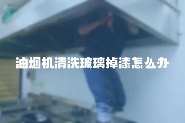 油煙機清洗玻璃掉漆怎么辦
