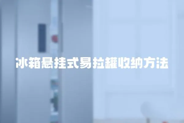 冰箱懸掛式易拉罐收納方法