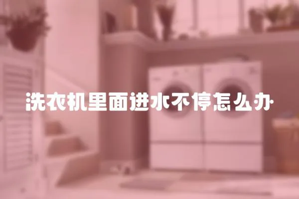 洗衣機里面進水不停怎么辦