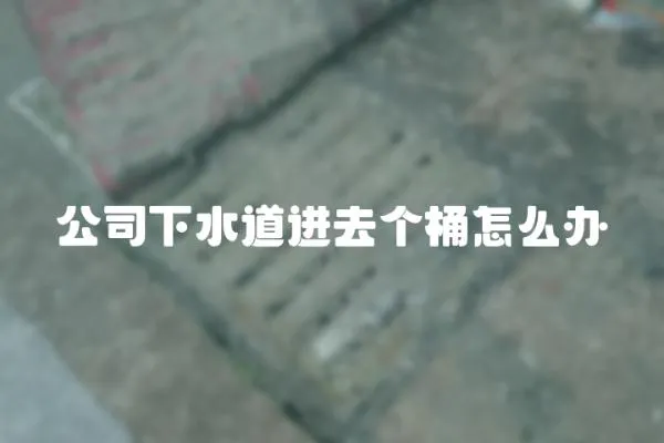 公司下水道進去個桶怎么辦