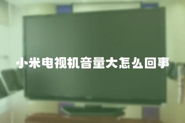 小米電視機(jī)音量大怎么回事