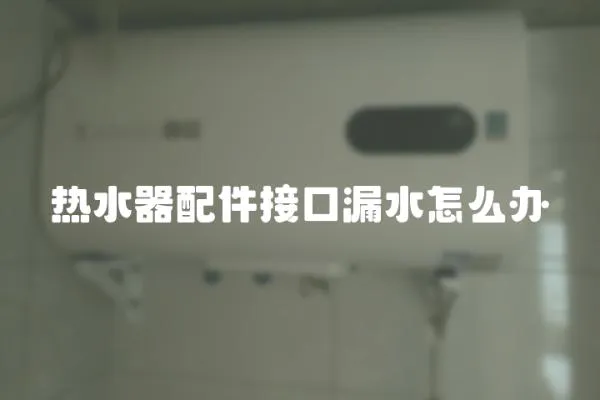 熱水器配件接口漏水怎么辦