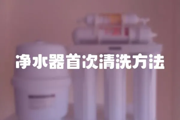 凈水器首次清洗方法