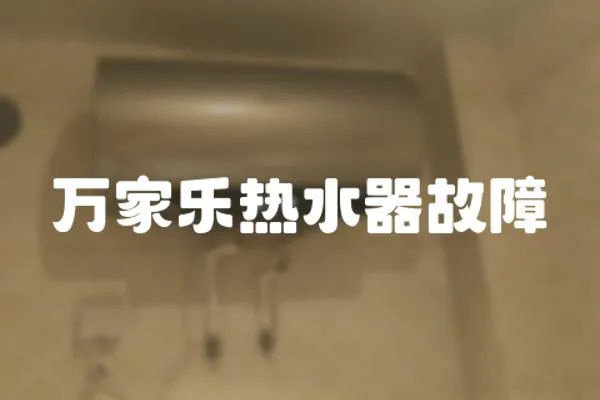萬家樂熱水器故障