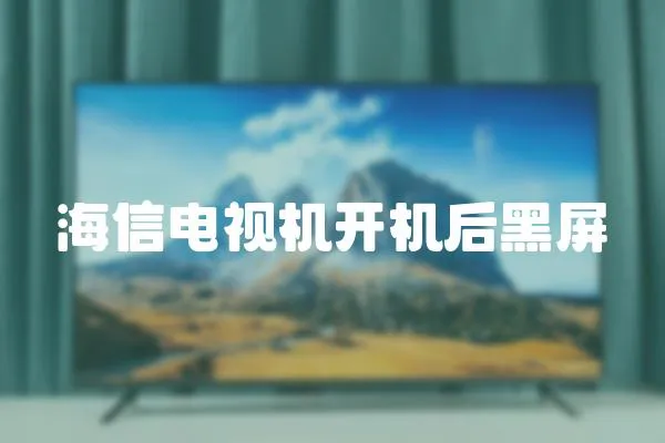 海信電視機開機后黑屏
