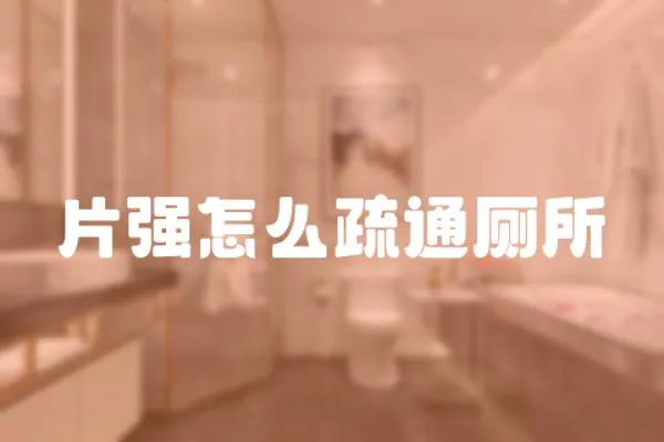 片強怎么疏通廁所