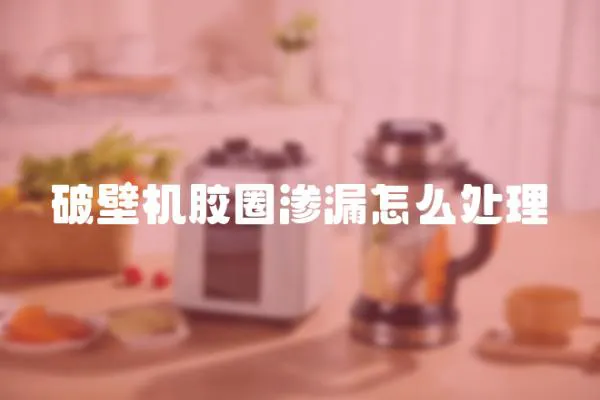 破壁機膠圈滲漏怎么處理