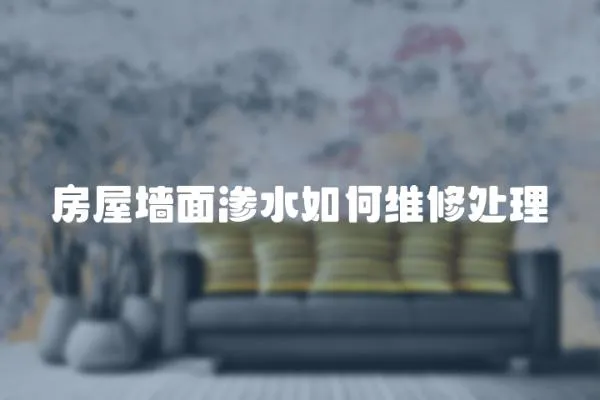 房屋墻面滲水如何維修處理