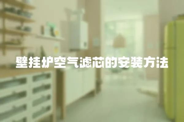 壁掛爐空氣濾芯的安裝方法