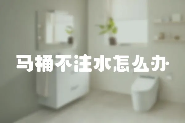 馬桶不注水怎么辦