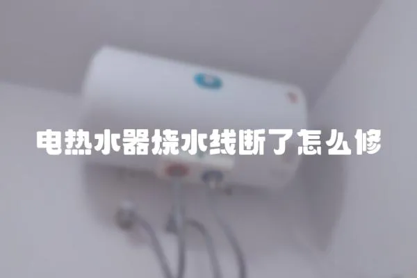 電熱水器燒水線斷了怎么修