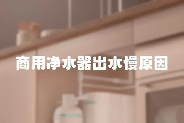 商用凈水器出水慢原因