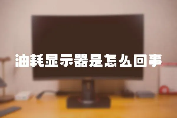 油耗顯示器是怎么回事