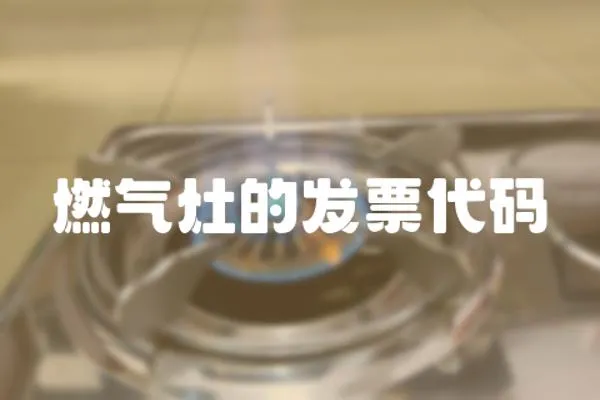 燃氣灶的發票代碼