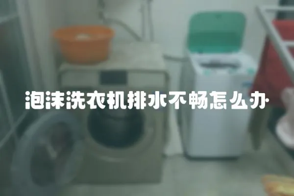 泡沫洗衣機(jī)排水不暢怎么辦