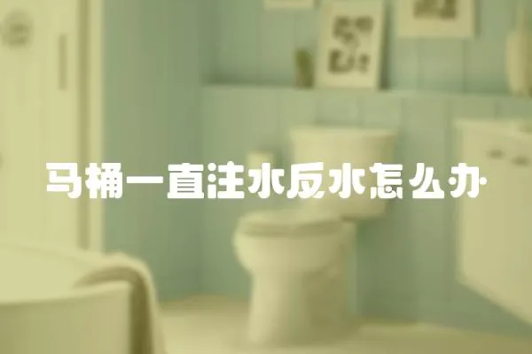 馬桶一直注水反水怎么辦