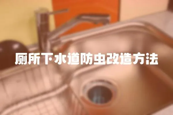 廁所下水道防蟲改造方法