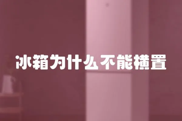 冰箱為什么不能橫置