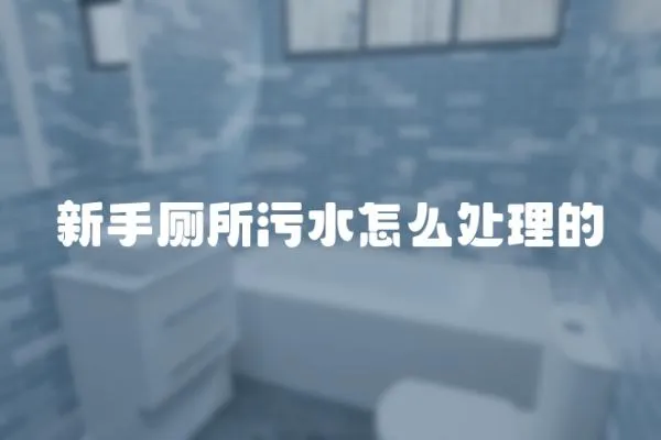 新手廁所污水怎么處理的