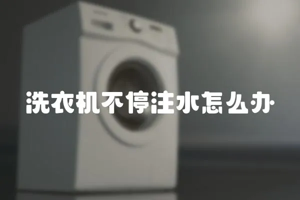 洗衣機不停注水怎么辦