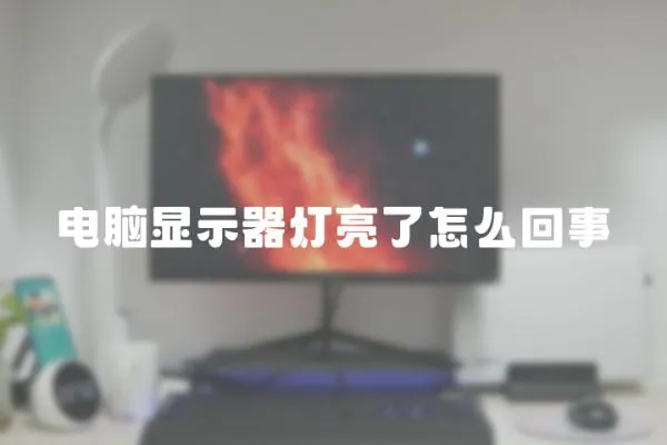 電腦顯示器燈亮了怎么回事