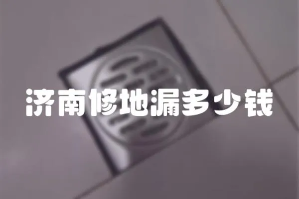 濟南修地漏多少錢