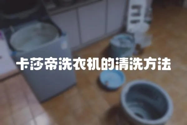 卡莎帝洗衣機的清洗方法