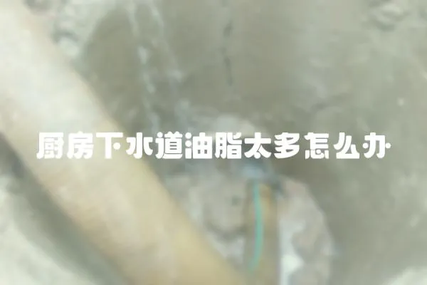 廚房下水道油脂太多怎么辦