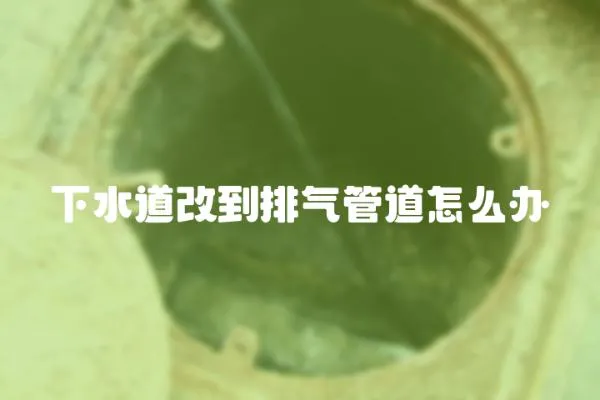 下水道改到排氣管道怎么辦
