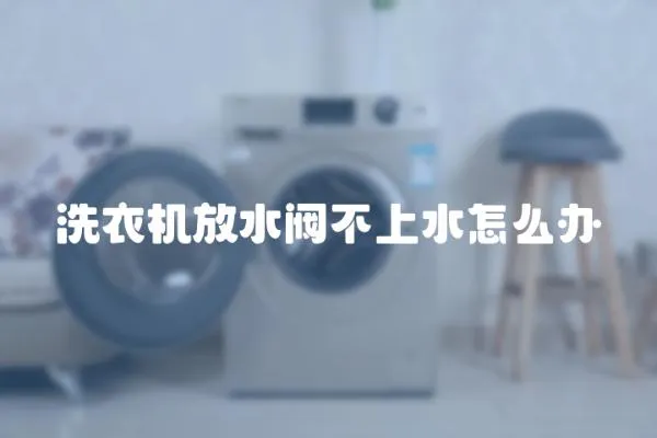洗衣機(jī)放水閥不上水怎么辦
