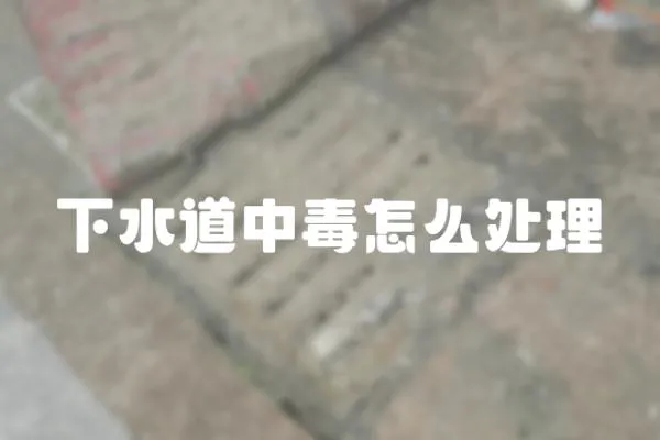 下水道中毒怎么處理