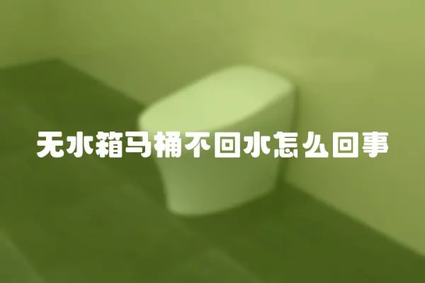 無水箱馬桶不回水怎么回事