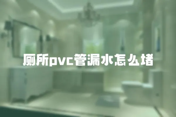 廁所pvc管漏水怎么堵
