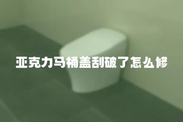 亞克力馬桶蓋刮破了怎么修