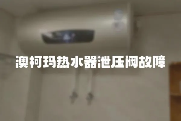 澳柯瑪熱水器泄壓閥故障