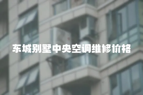 東城別墅中央空調維修價格