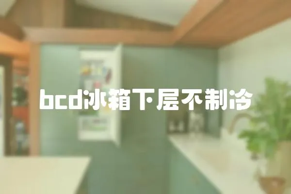 bcd冰箱下層不制冷