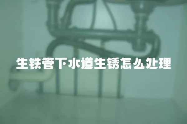 生鐵管下水道生銹怎么處理