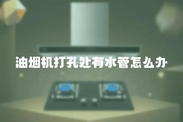油煙機打孔處有水管怎么辦