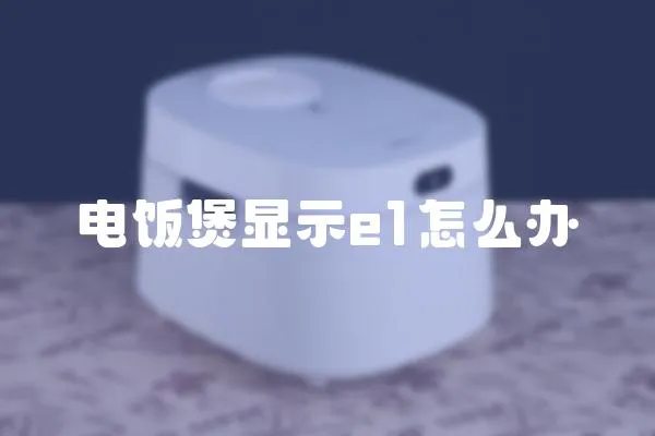 電飯煲顯示e1怎么辦