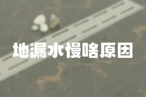 地漏水慢啥原因