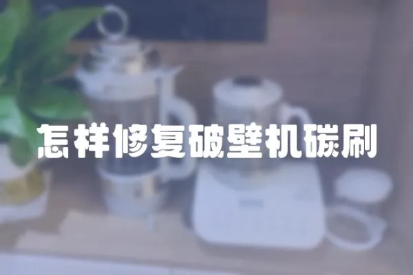 怎樣修復破壁機碳刷