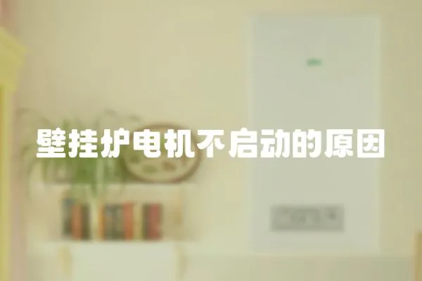 壁掛爐電機不啟動的原因