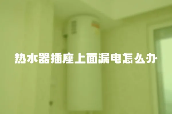 熱水器插座上面漏電怎么辦