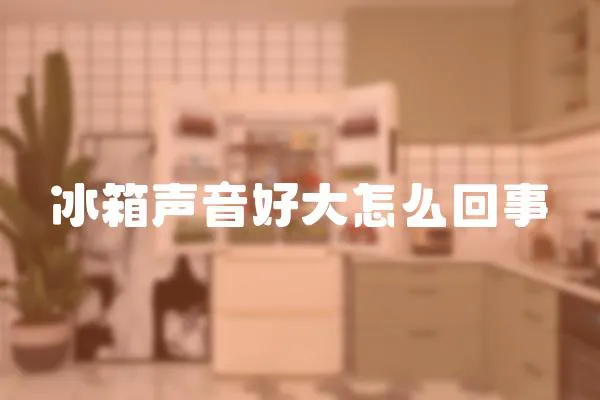 冰箱聲音好大怎么回事