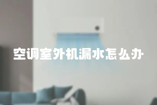 空調(diào)室外機(jī)漏水怎么辦